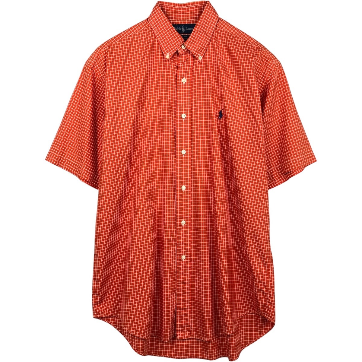 古着 ラルフローレン Ralph Lauren BLAKE パッチワーク 半袖 ボタン