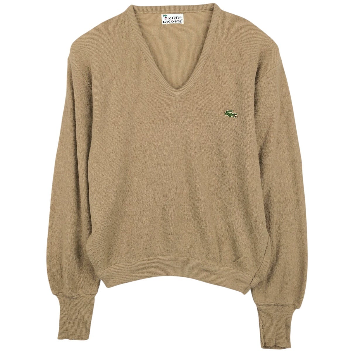 古着 ラコステ LACOSTE IZOD Vネック アクリルニットセーター USA製