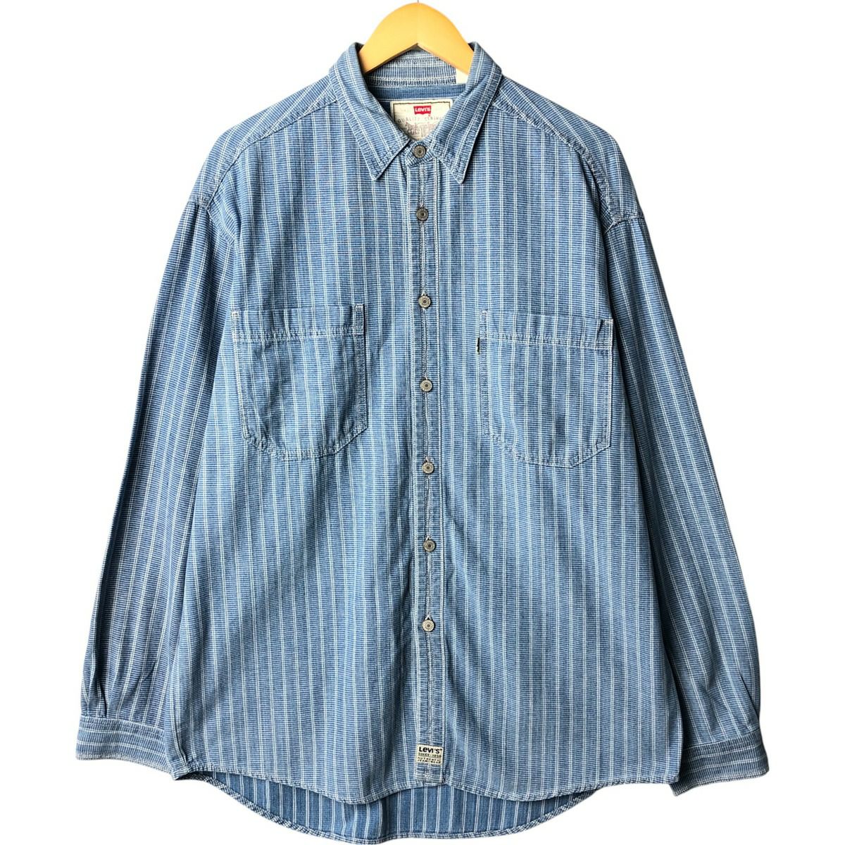 古着 70年代 リーバイス Levis 長袖 シャンブレーシャツ メンズL相当