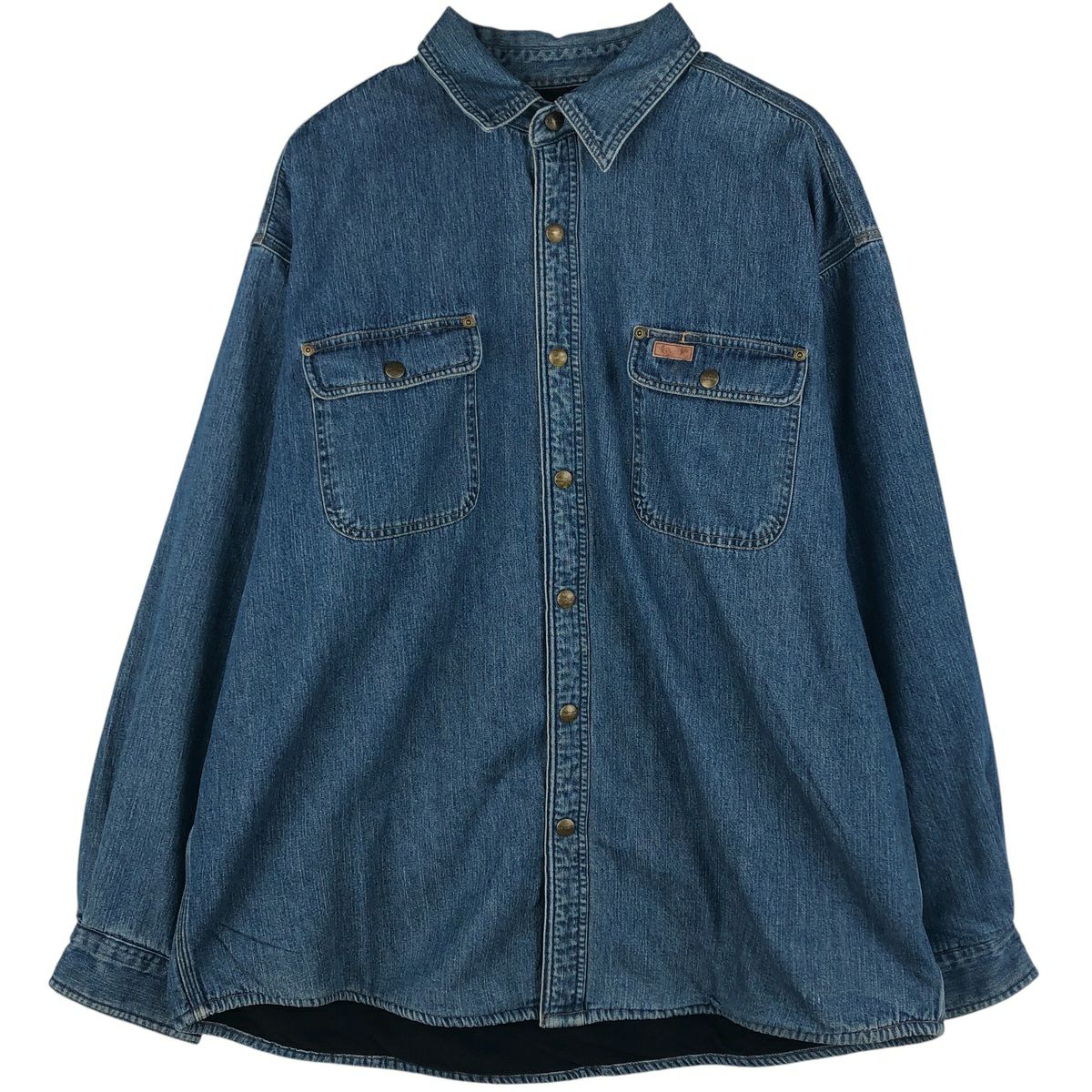 古着 カーハート Carhartt 長袖 ボタンダウンデニムシャツ メンズL相当