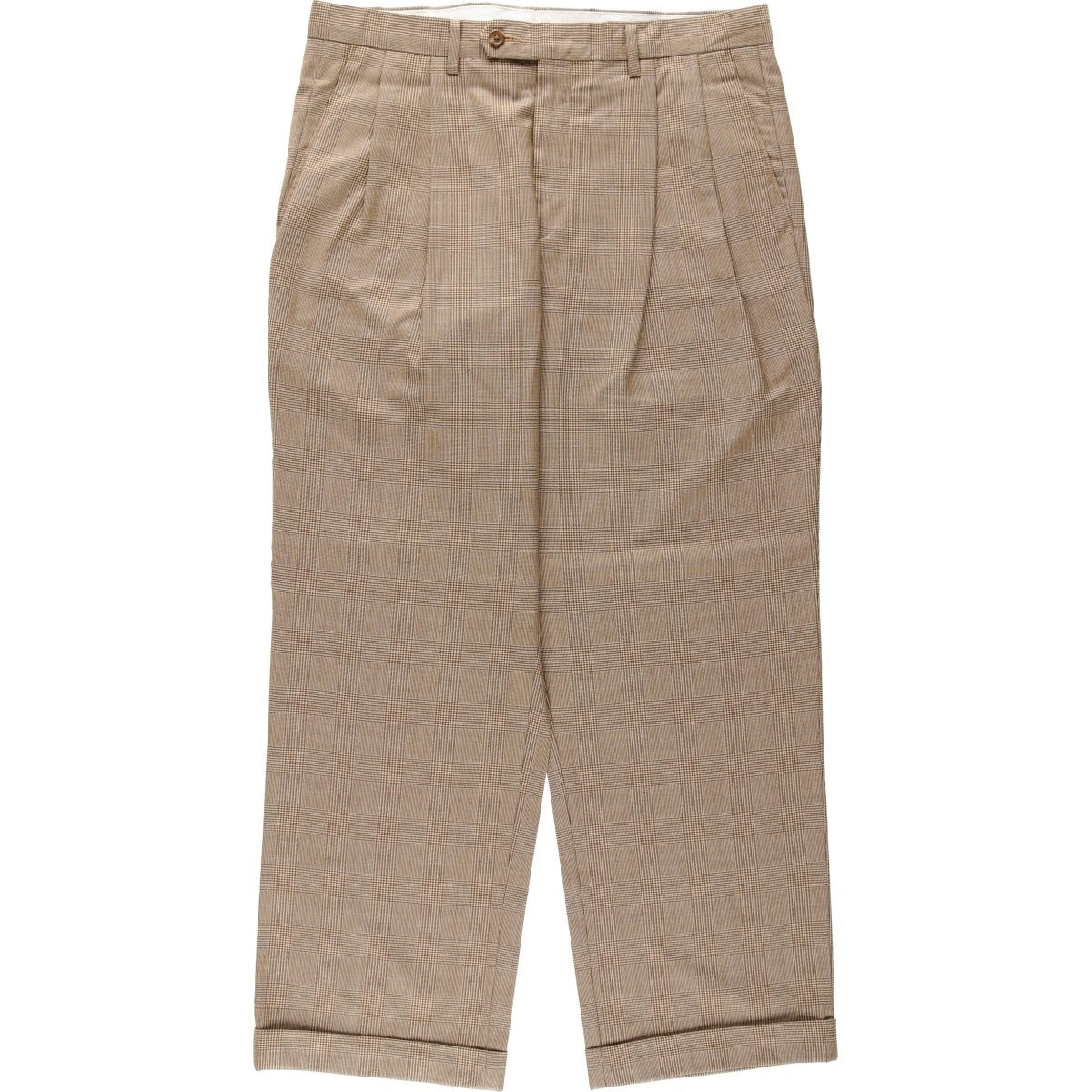 古着 ラルフローレン Ralph Lauren LAUREN ローレン グレンチェック ツータック ウールパンツ スラックス メンズw34相当/eaa622091 古着 ラルフローレン Ralph Lauren LAUREN ローレン グレンチェック