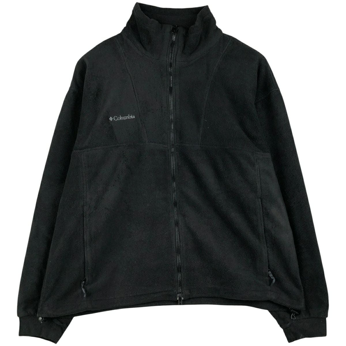 古着 90年代 コロンビア Columbia 白タグ 総柄 フリースジャケット USA