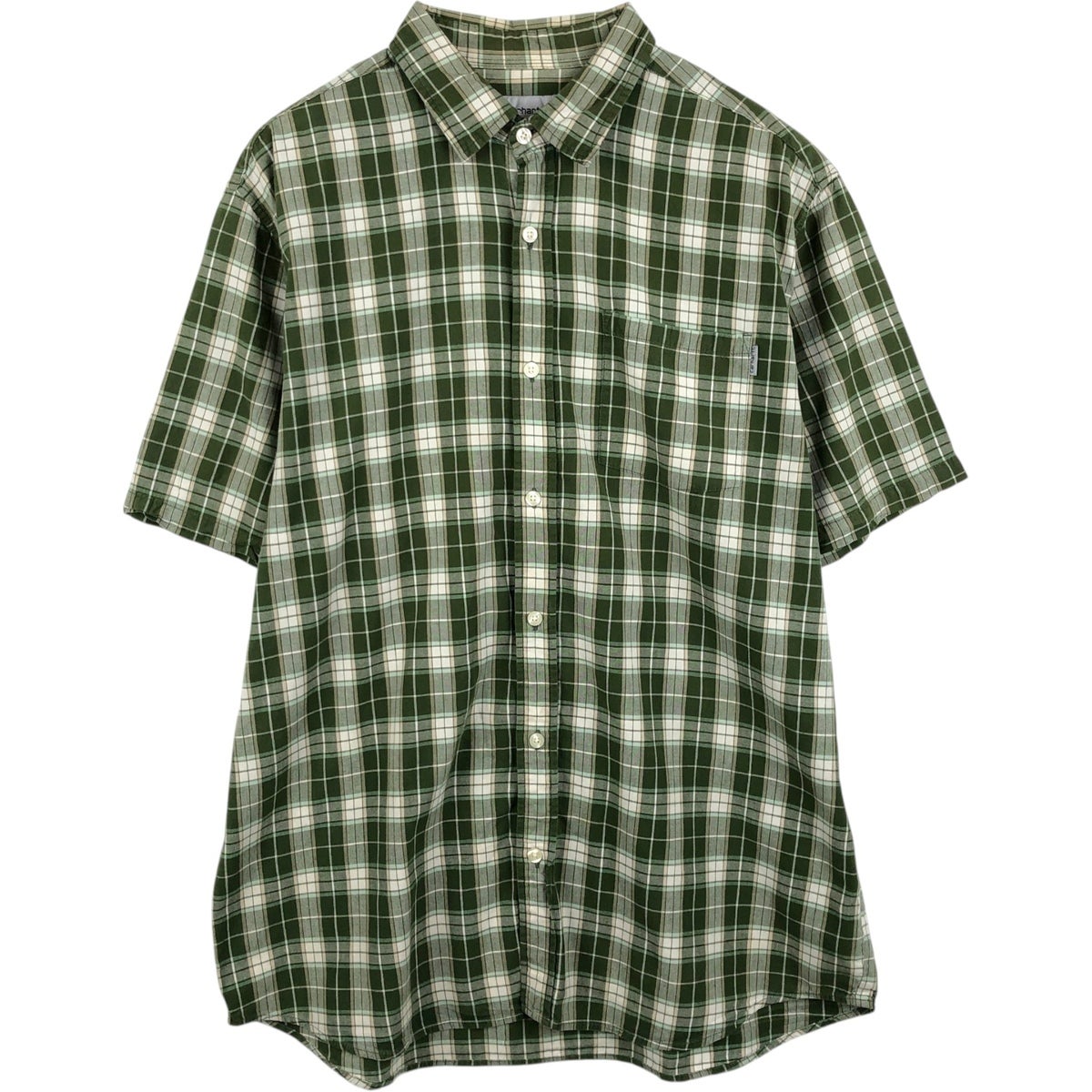 古着 カーハート Carhartt チェック柄 半袖 ワークシャツ メンズL相当