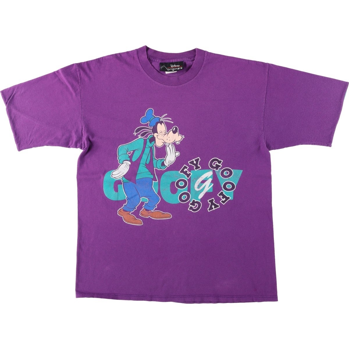 古着 90年代 DIsney GOOFY グーフィー キャラクタープリントTシャツ