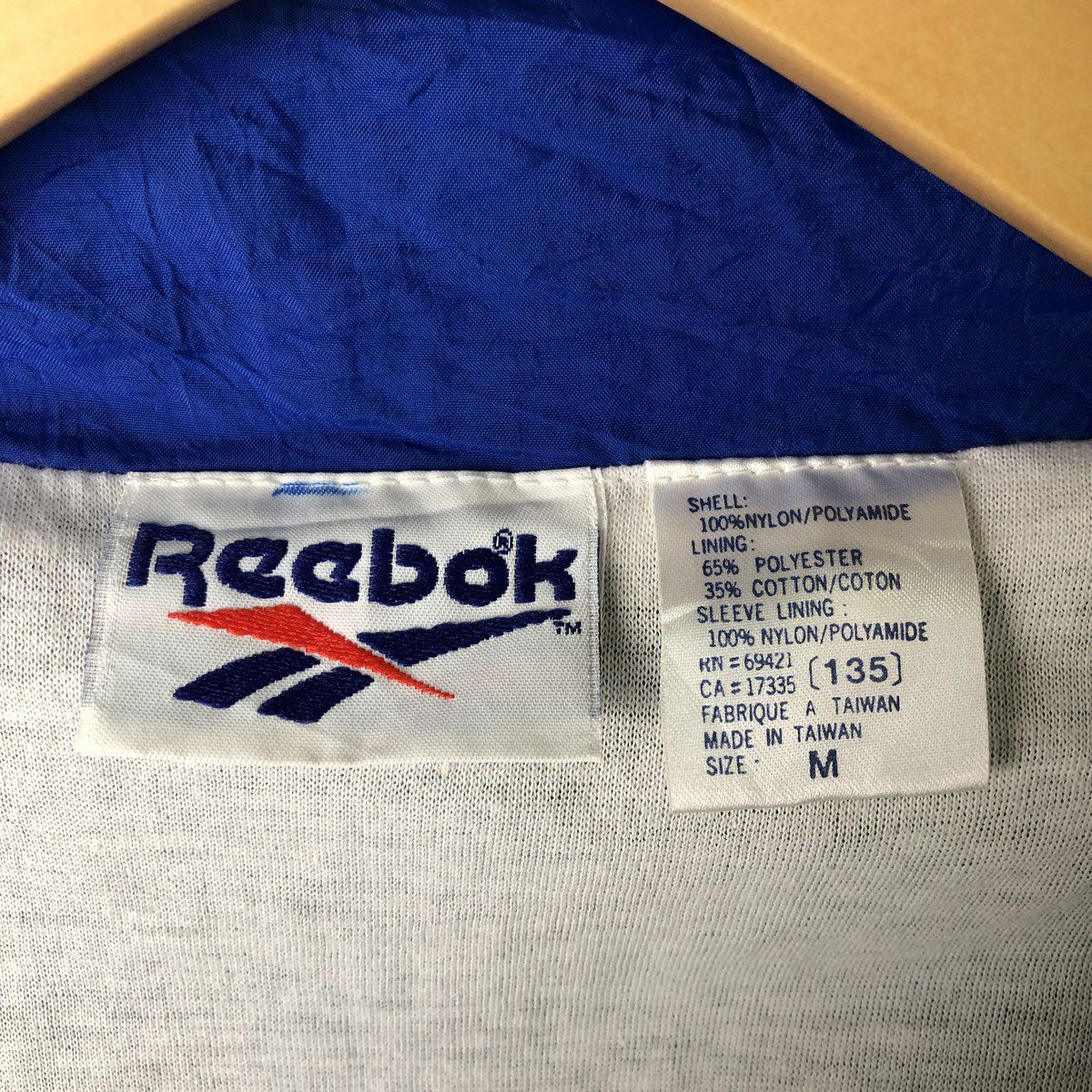 古着 90年代 リーボック Reebok ナイロンジャケット メンズM相当