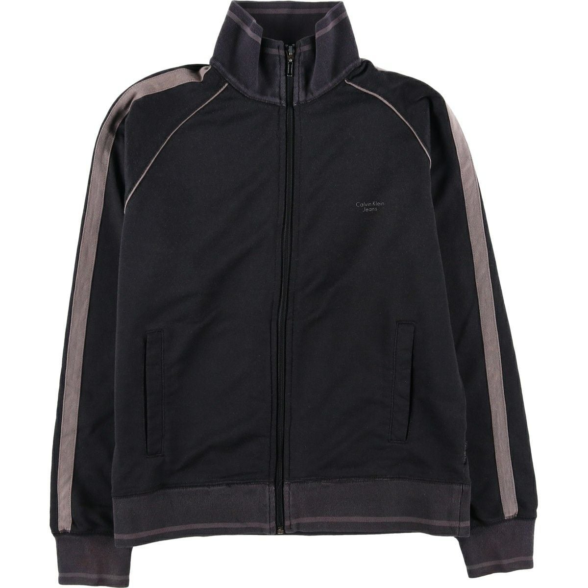 古着 カルバンクライン   コットンニットハーフジップセーター レディースL相当/eaa621704 古着 カルバンクライン Calvin klein コットンニットハーフジップ