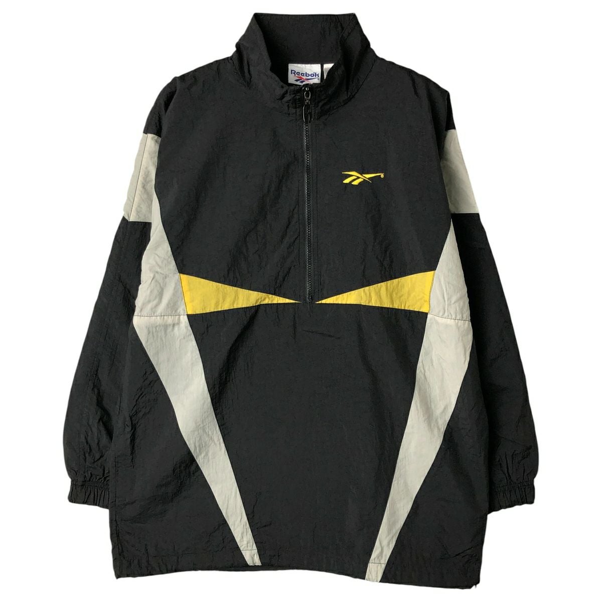 古着 90年代 リーボック Reebok 総柄 ナイロンジャケット メンズM相当