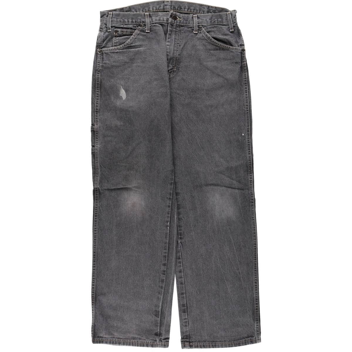 古着 ディッキーズ Dickies ブラックデニム ストレートデニムパンツ メンズw35相当/eaa654641 古着 ディッキーズ Dickies ブラックデニム ストレートデニムパンツ