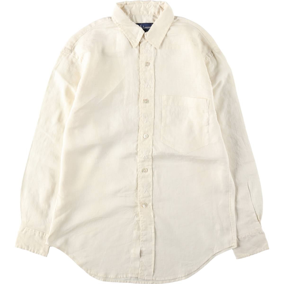 古着 ラルフローレン Ralph Lauren 長袖 リネンシャツ レディースM相当