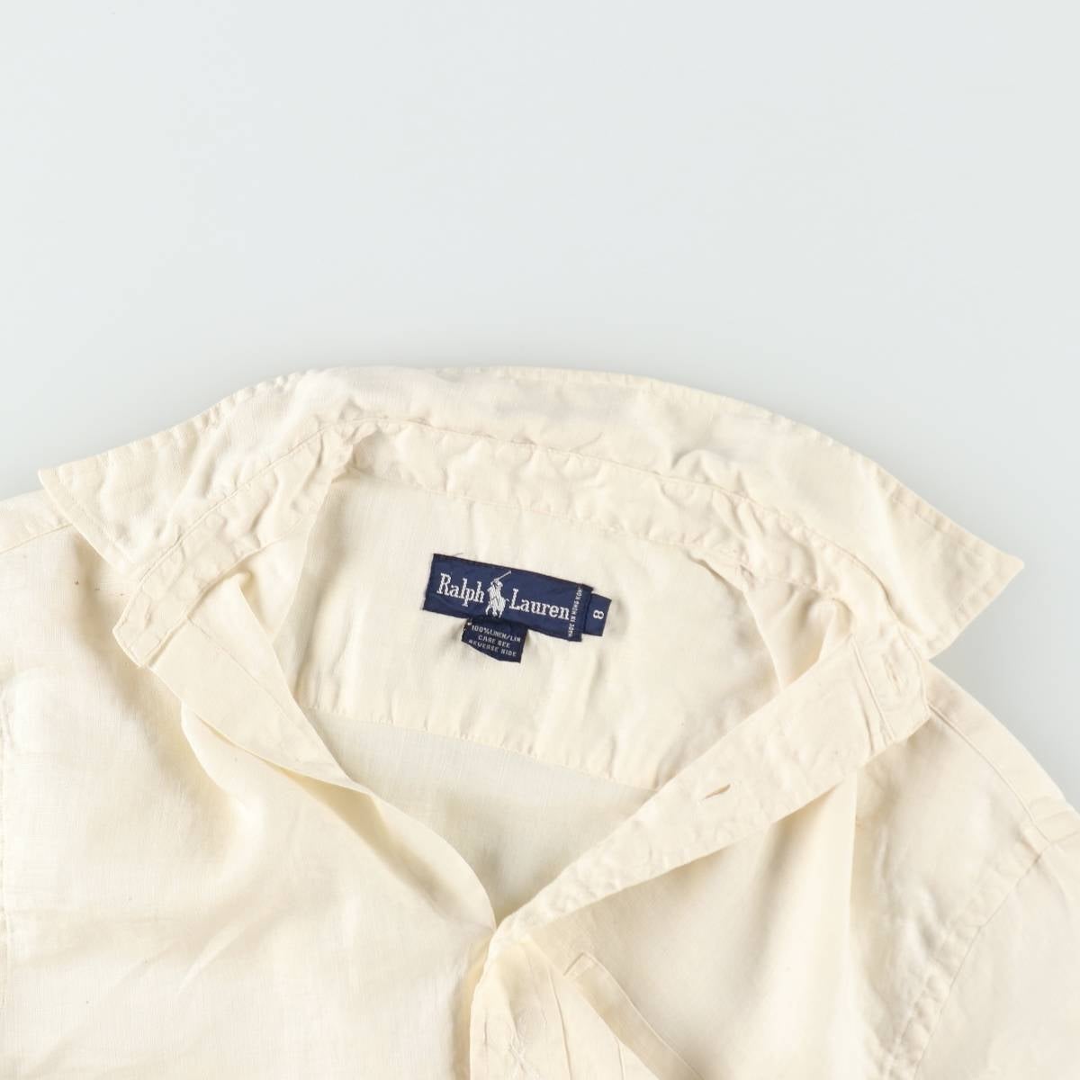 古着 ラルフローレン Ralph Lauren 長袖 リネンシャツ レディースM相当