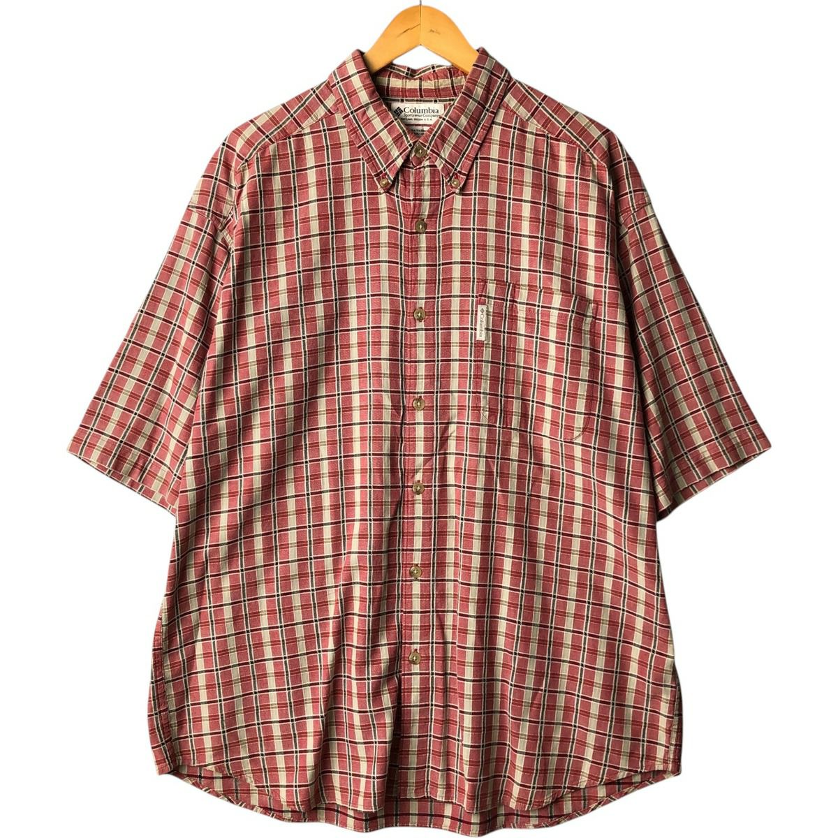 古着 コロンビア Columbia チェック柄 長袖 ボタンダウン フランネル