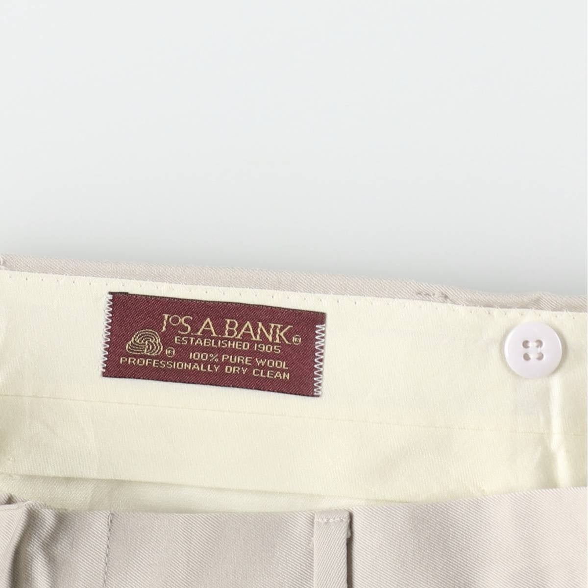 古着 80～90年代 ジョスエーバンク JOS.A.BANK ツータック ウール