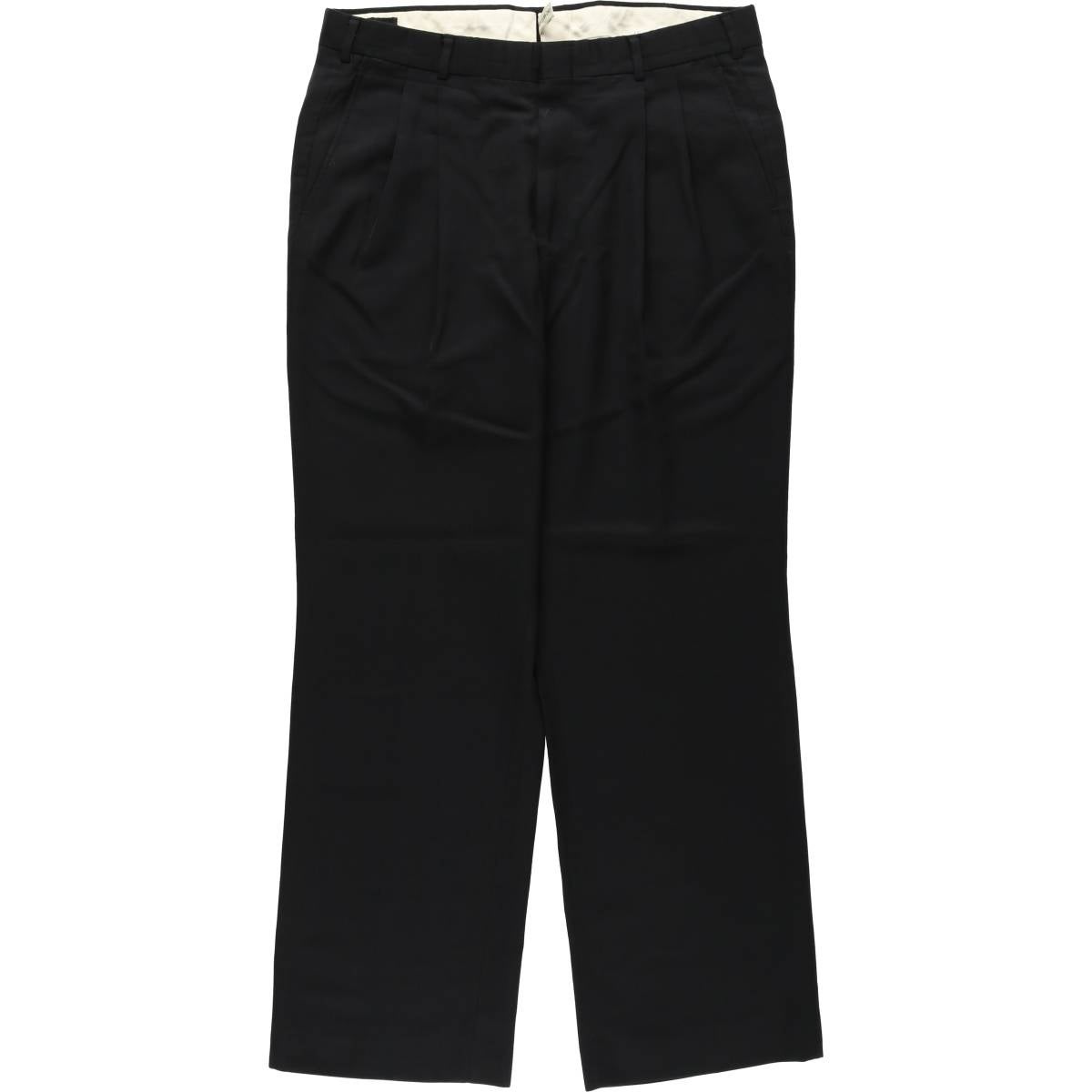 古着 90年代 SLATES ツータック ウールパンツ スラックス USA製 メンズ