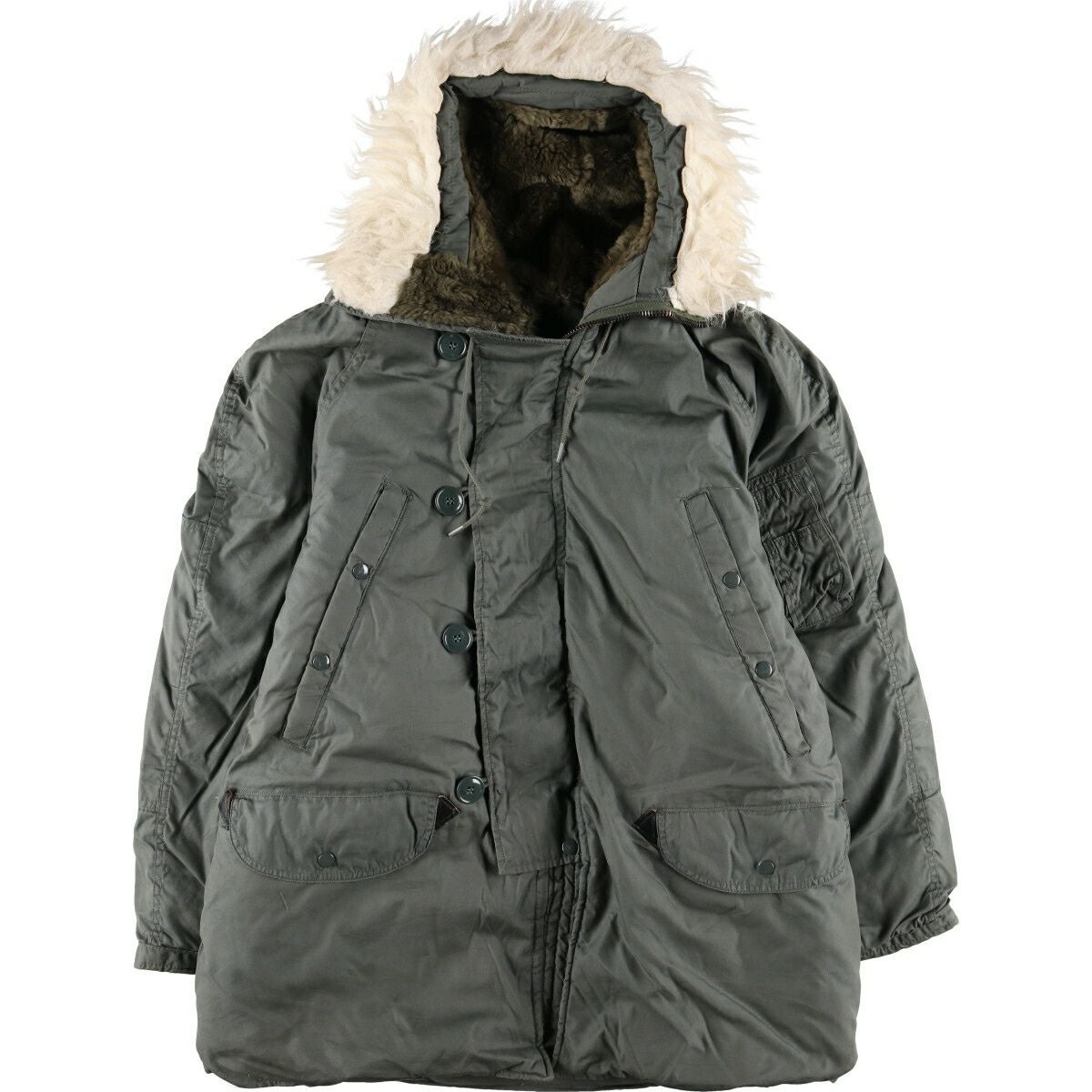 古着 80年代 米軍実品 N-3B ミリタリー フライトジャケット USA製