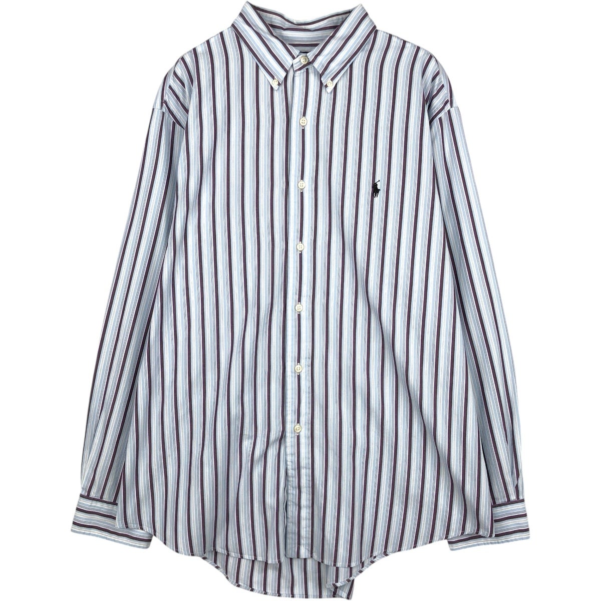古着 ラルフローレン Ralph Lauren CUSTOM FIT マルチストライプ 長袖