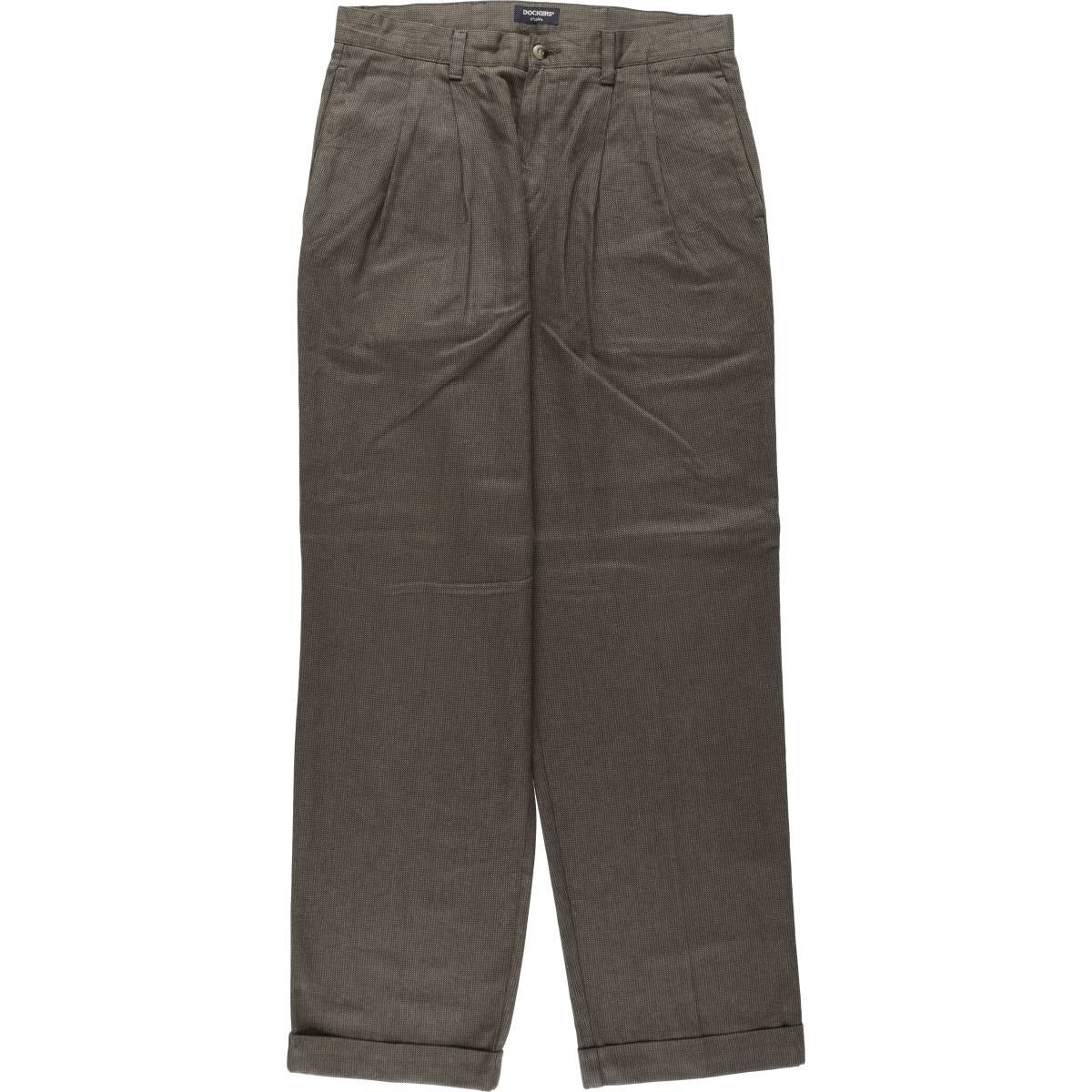 古着 90年代 ドッカーズ DOCKERS class A リネン×コットン スラックス
