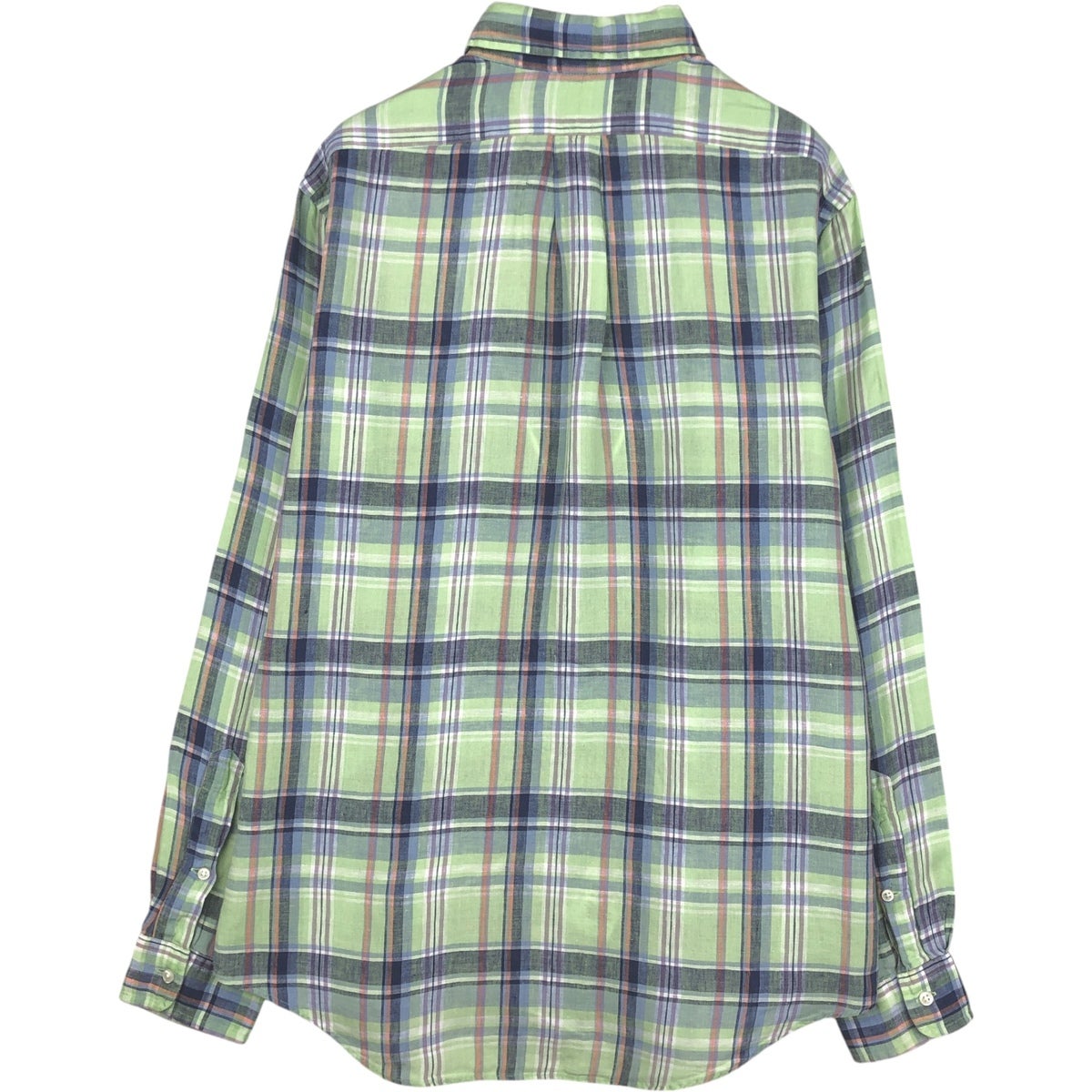 古着 ラルフローレン Ralph Lauren CUSTOM FIT チェック柄 マドラス