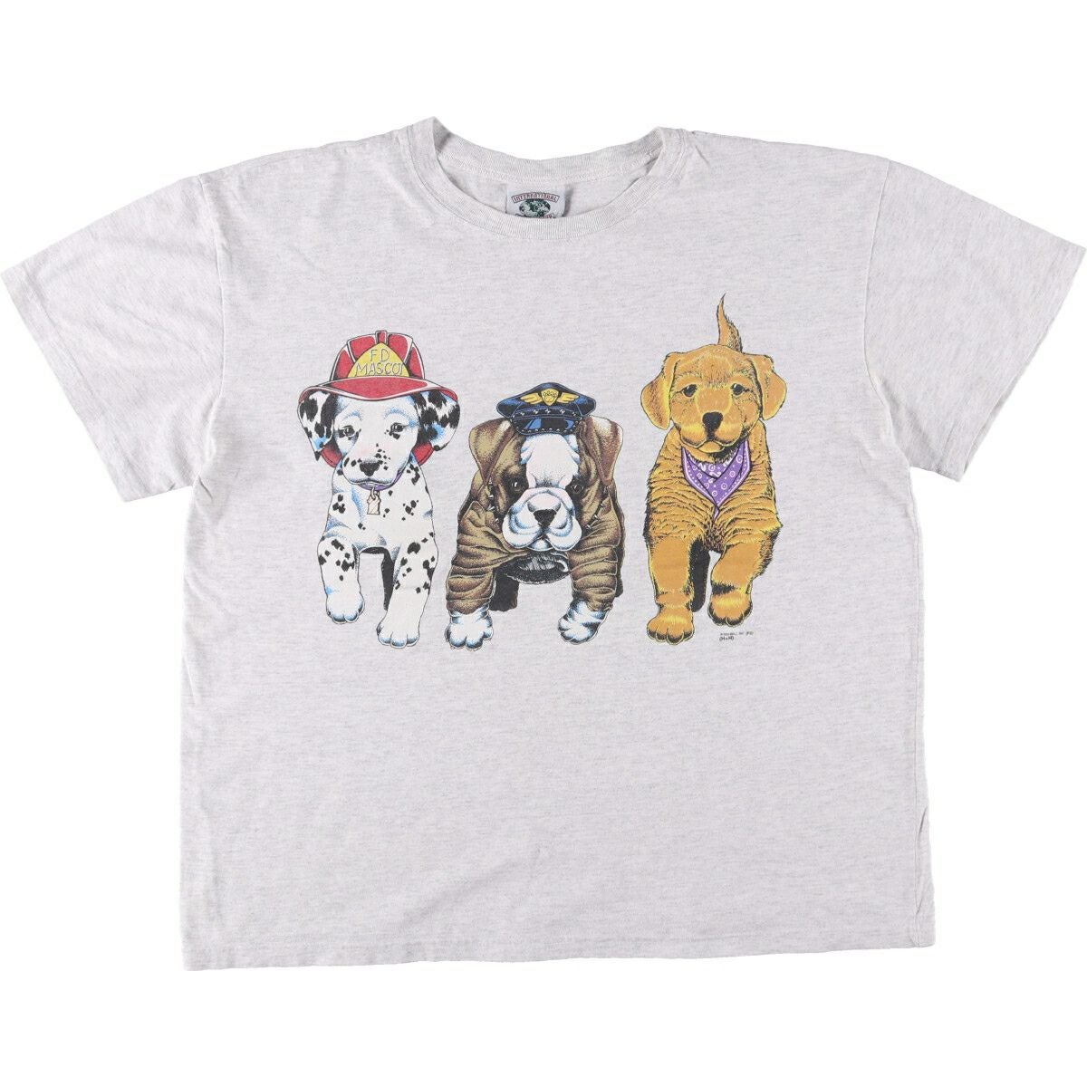 古着 90年代 INTERNATIONAL DESIGN GROUP 犬柄 アニマルTシャツ メンズ