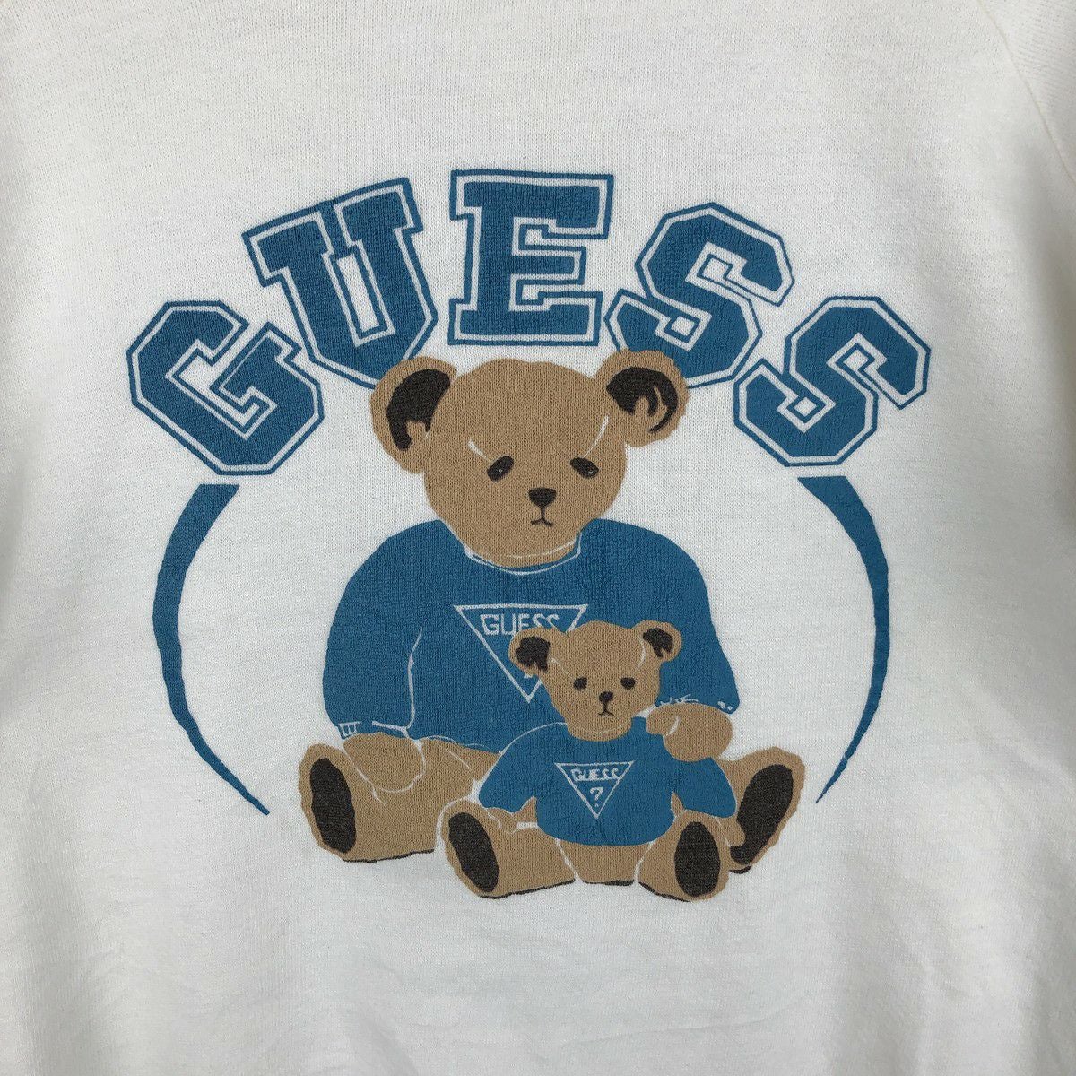 古着 ～90年代 ゲス Guess テディベア柄 ロゴスウェットシャツ