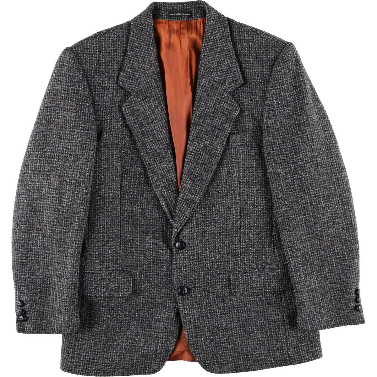 古着 ハリスツイード Harris Tweed ウールテーラードジャケット メンズ