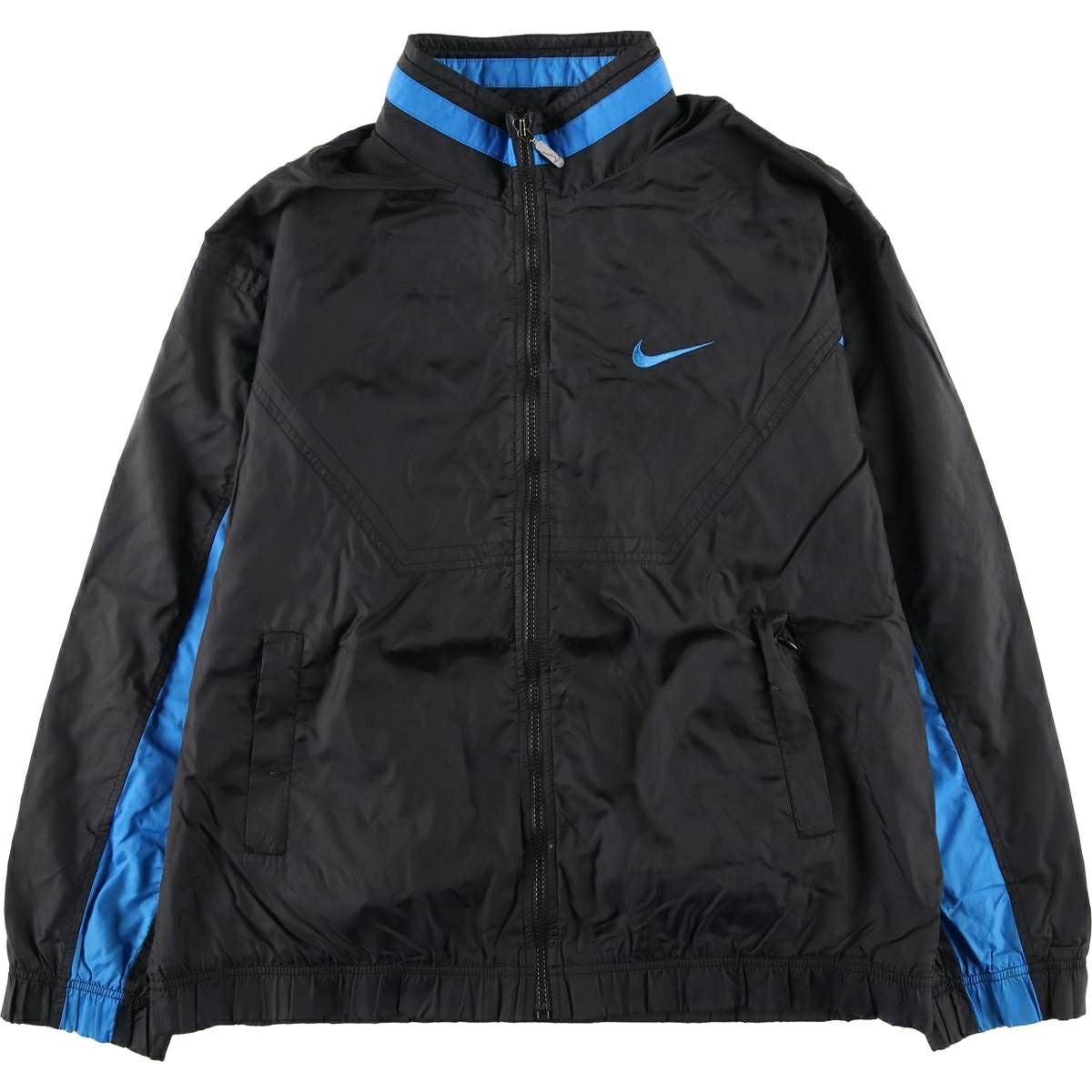 【90s 古着】ナイキ NIKE 希少 総柄 ナイロンジャケット マルチブラック 古着 90年代 ナイキ NIKE ナイロンジャケット メンズM相当