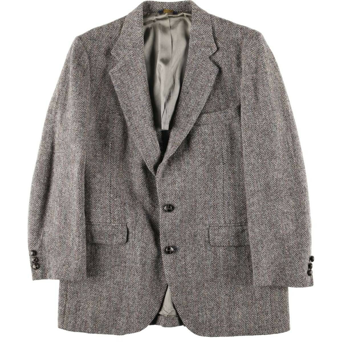 古着 MOORES Harris Tweed ハリスツイード ウールテーラードジャケット