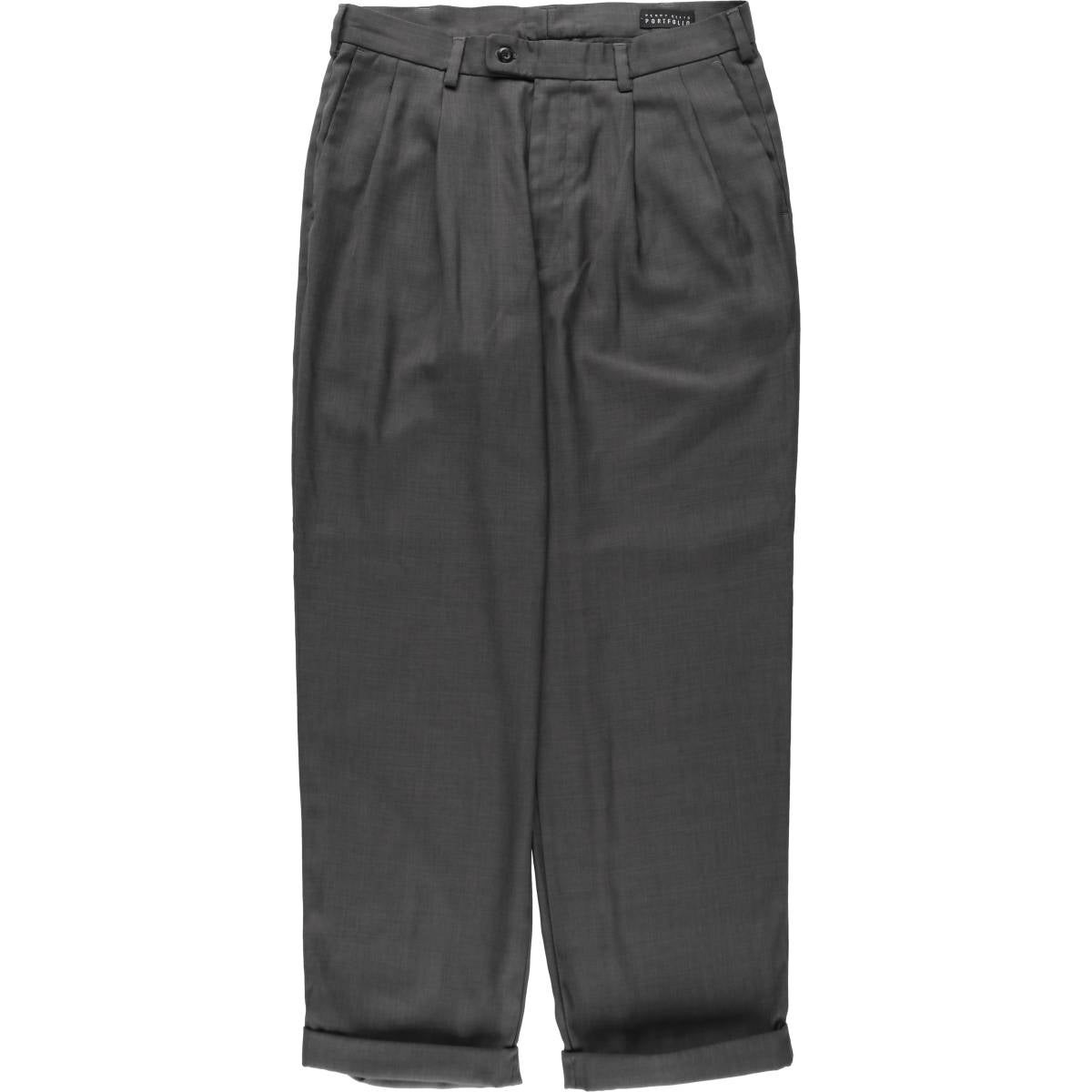 古着 ペリーエリス PERRY ELLIS PORTFOLIO ツータック ウールパンツ