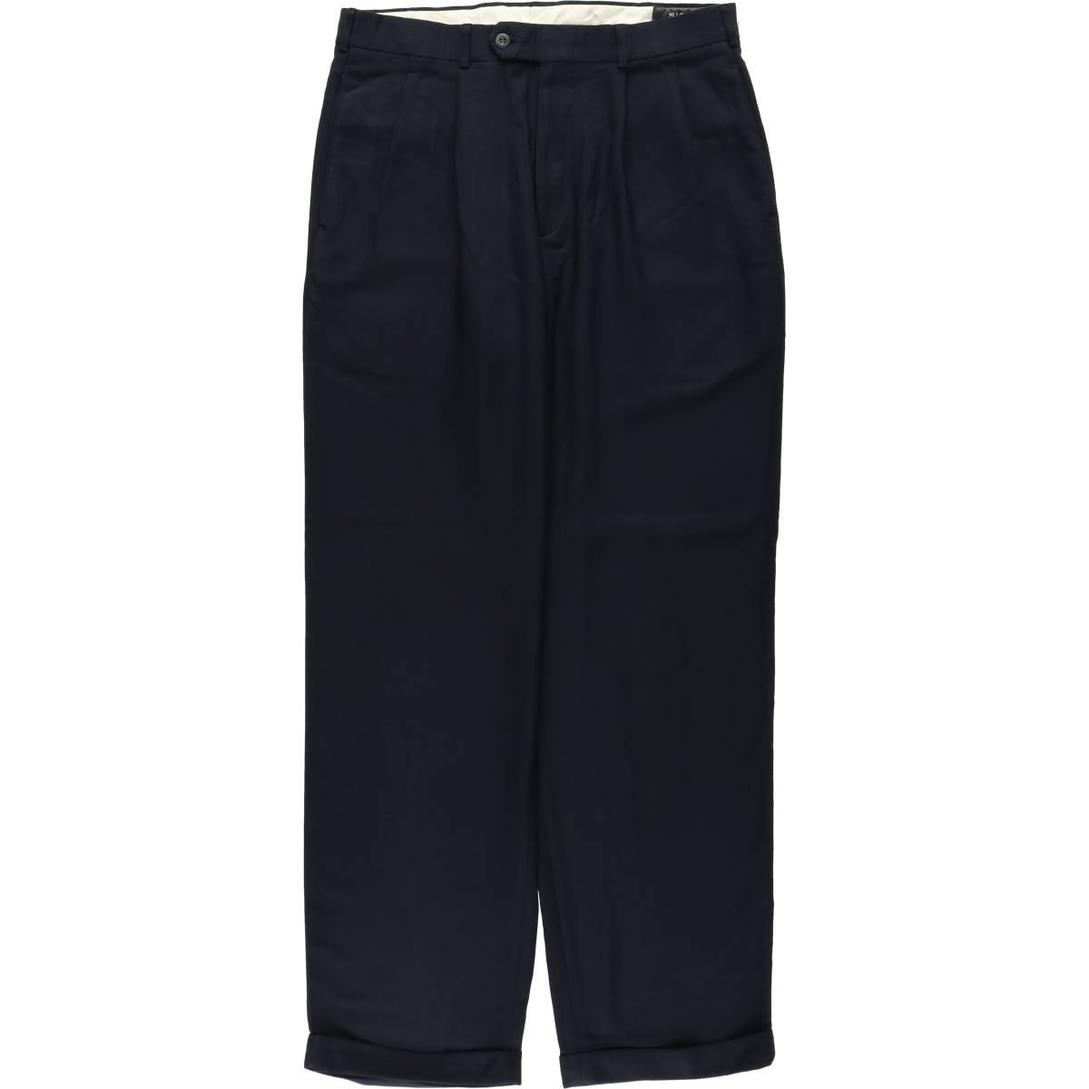 古着 slates CLASSIC FIT ツータック スラックスパンツ メンズw33相当
