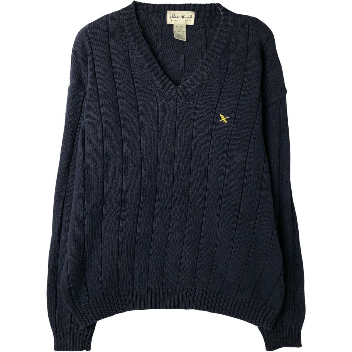 古着 エディーバウアー Eddie Bauer コットンニットセーター メンズS