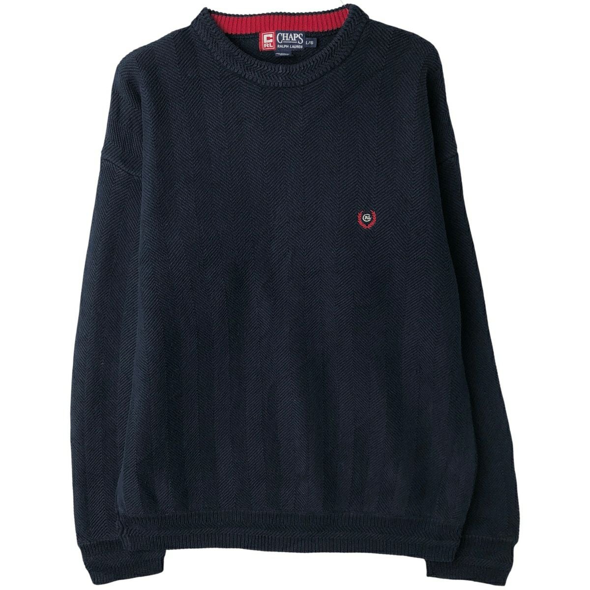 古着 ラルフローレン Ralph Lauren CHAPS チャップス Vネック コットン