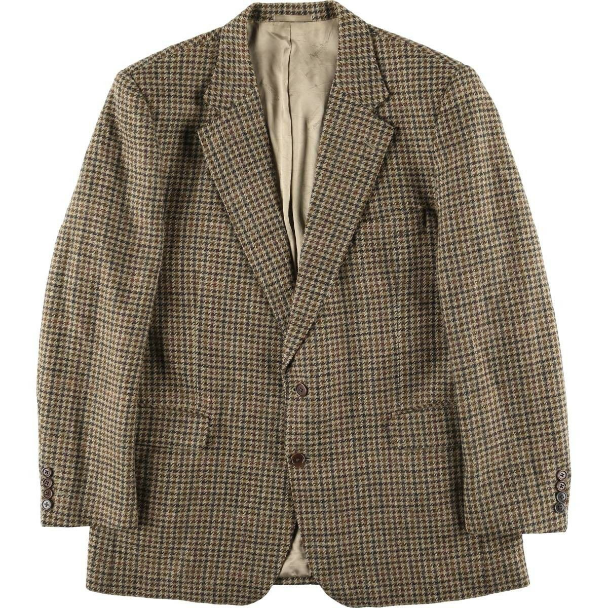 古着 アクアスキュータム Aquascutum ツイードコート カラーネップ