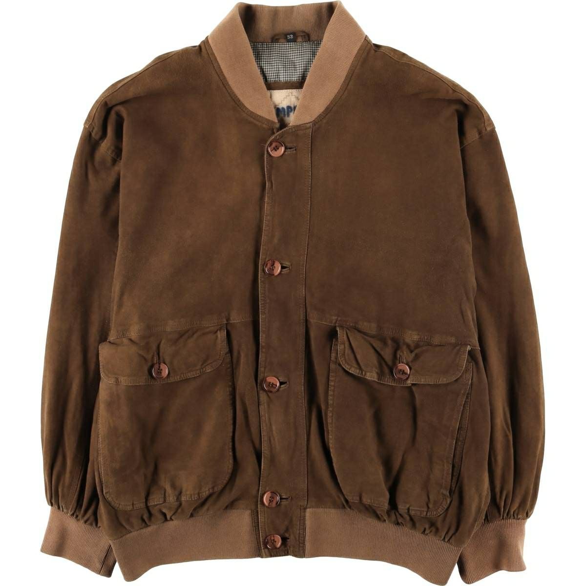 古着 HI-BUXTER スエードレザーブルゾン メンズM相当 ヴィンテージ