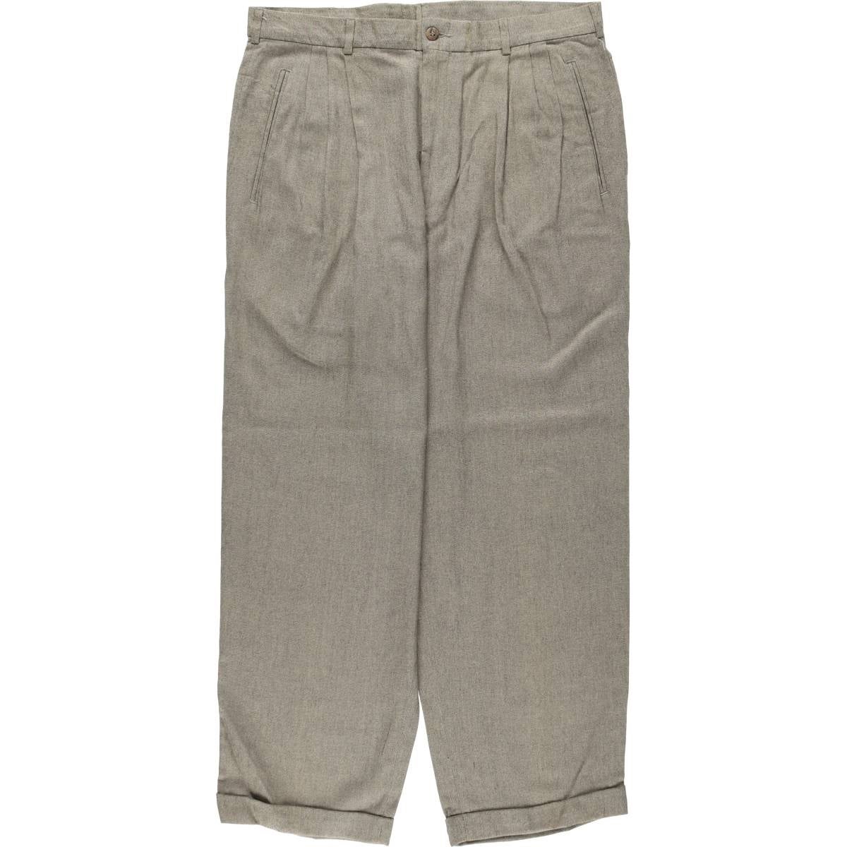古着 ペリーエリス PERRY ELLIS PORTFOLIO ツータック ウールパンツ