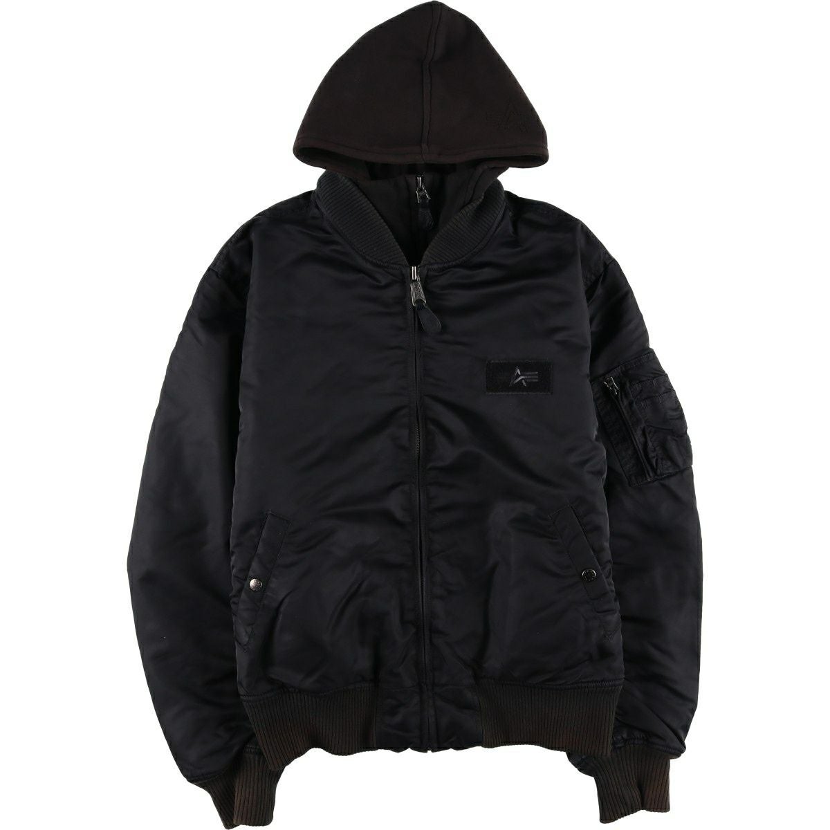 古着 民間品 アルファ ALPHA フード付き 中綿入り ミリタリー フライト