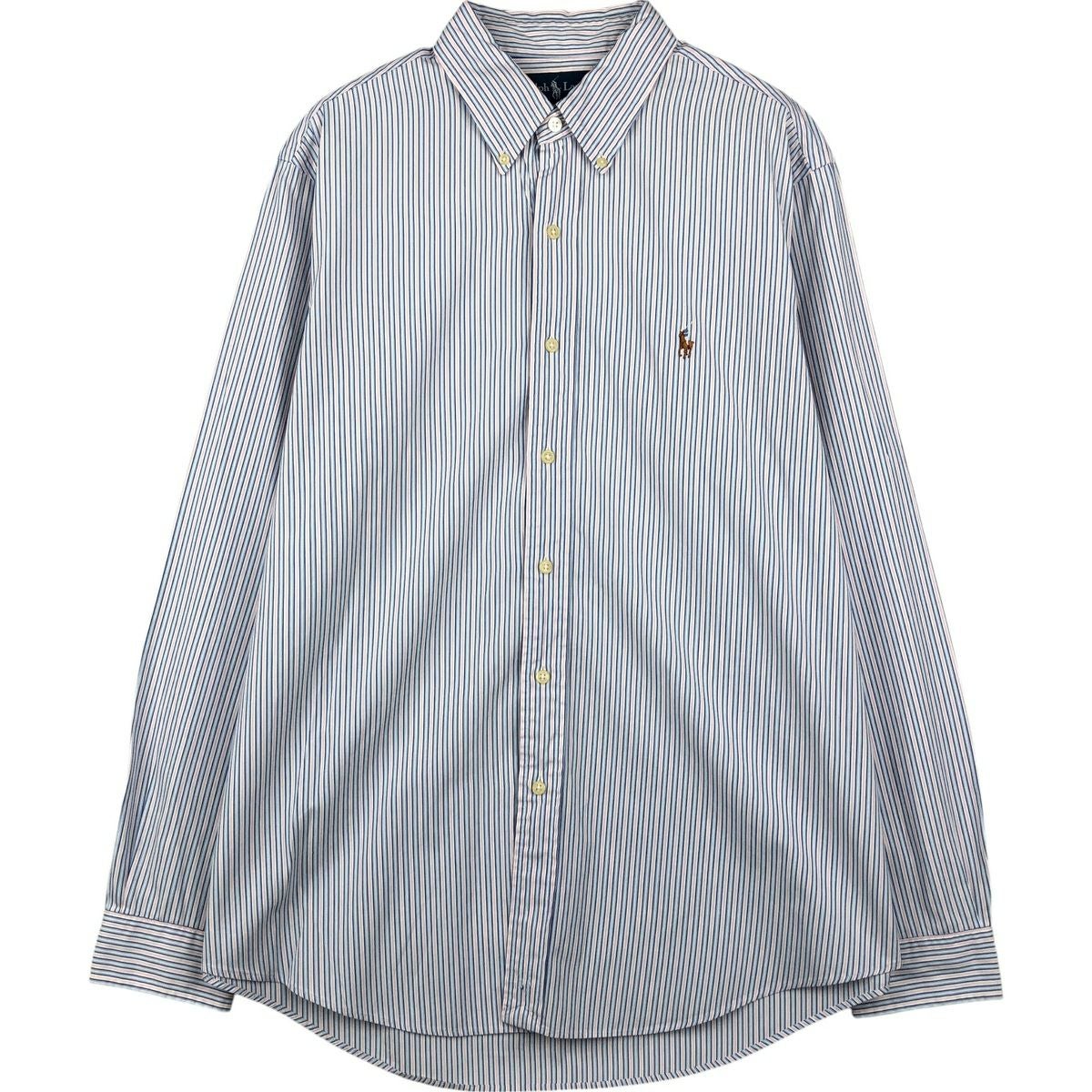 古着 ラルフローレン Ralph Lauren CUSTOM FIT マルチストライプ 長袖