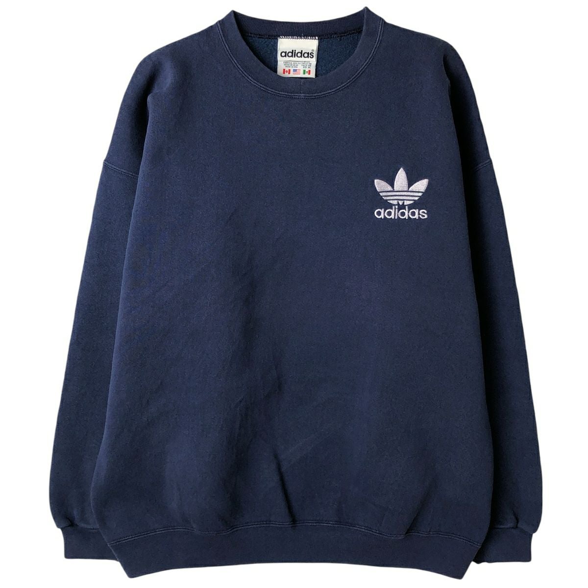 古着 90年代 アディダス adidas ワンポイントロゴスウェットシャツ