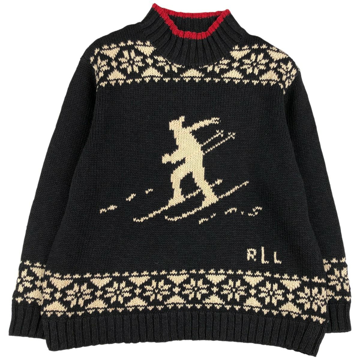 古着 ラルフローレン Ralph Lauren スノー柄 雪柄 トナカイ柄