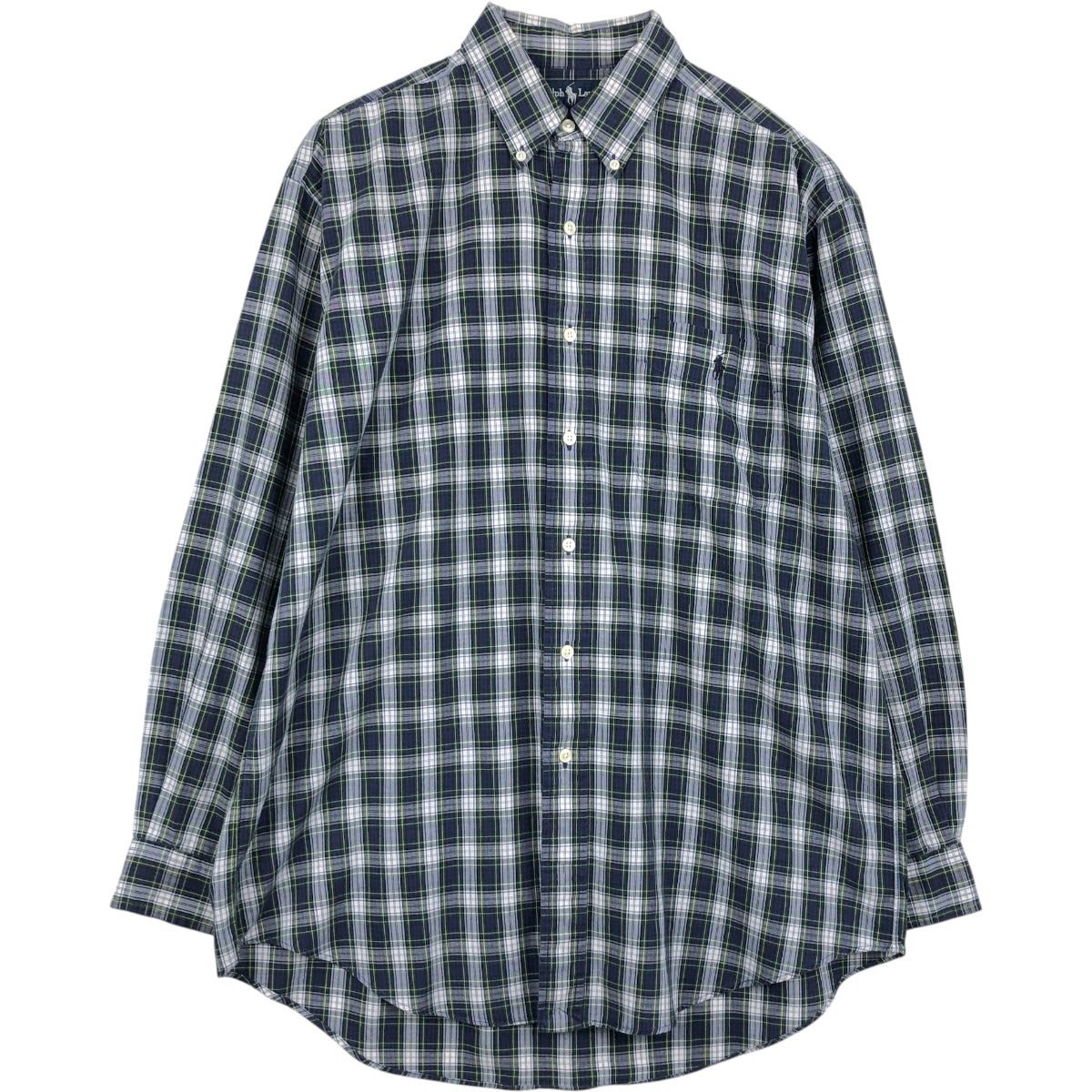 古着 ラルフローレン Ralph Lauren BLAIRE 長袖 ボタンダウンチェック