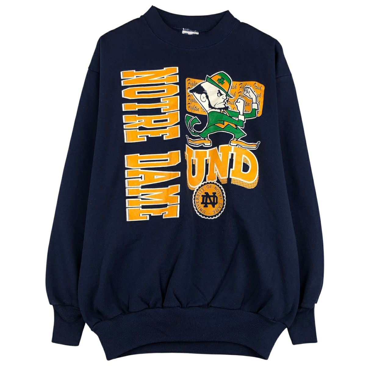 古着 NOTRE DAME ノートルダム大学 ヘンリーネック カレッジスウェットシャツ トレーナー レディースXL相当/eaa635529 古着 NOTRE DAME ノートルダム大学 ヘンリーネック カレッジスウェット