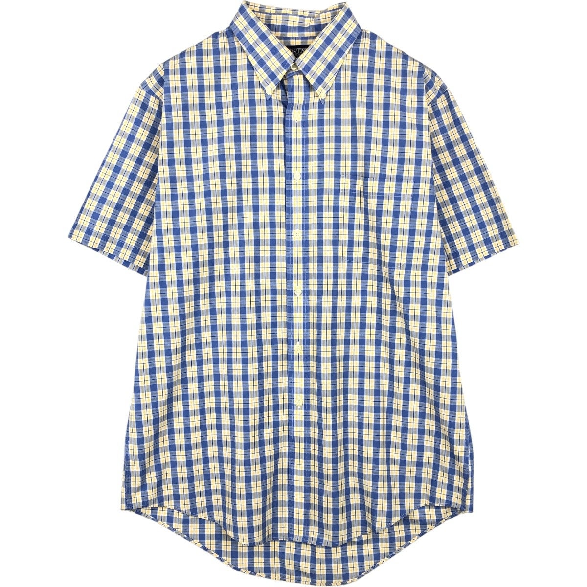 古着 ランズエンド LANDS END 半袖 メキシカンシャツ キューバシャツ