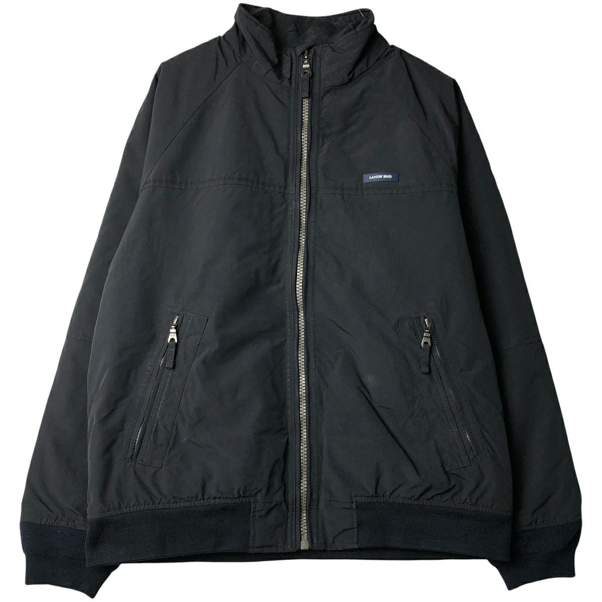 古着 ランズエンド LANDS END Vネック コットンニットセーター USA製
