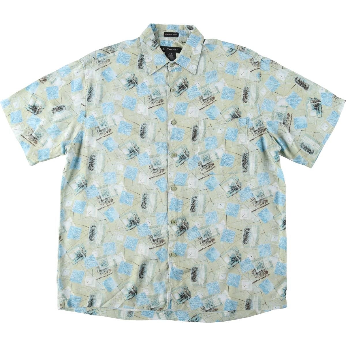 古着 Joe Marlin COMFORT FIT 半袖 レーヨンシャツ ボックスシャツ