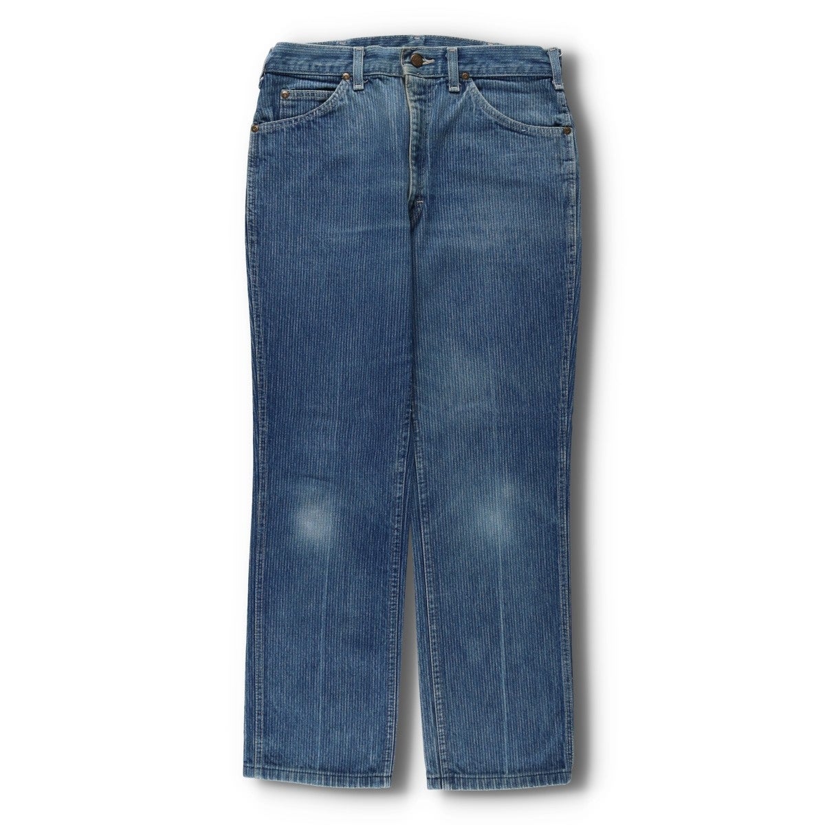 古着 70年代 リー Lee 203-3143 ストライプ柄 ストレートデニムパンツ
