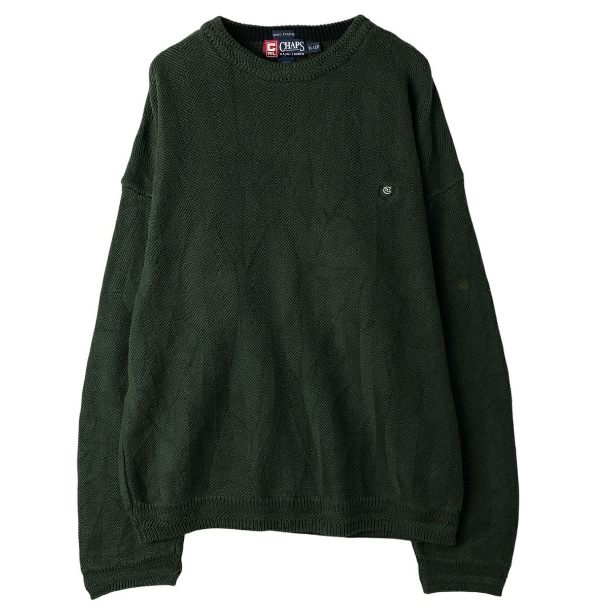 古着 80年代 ラルフローレン Ralph Lauren CHAPS チャップス リブ編み コットンニットセーター メンズXL相当 ヴィンテージ/eaa604487 古着 80年代 ラルフローレン Ralph Lauren CHAPS チャップス リブ編み