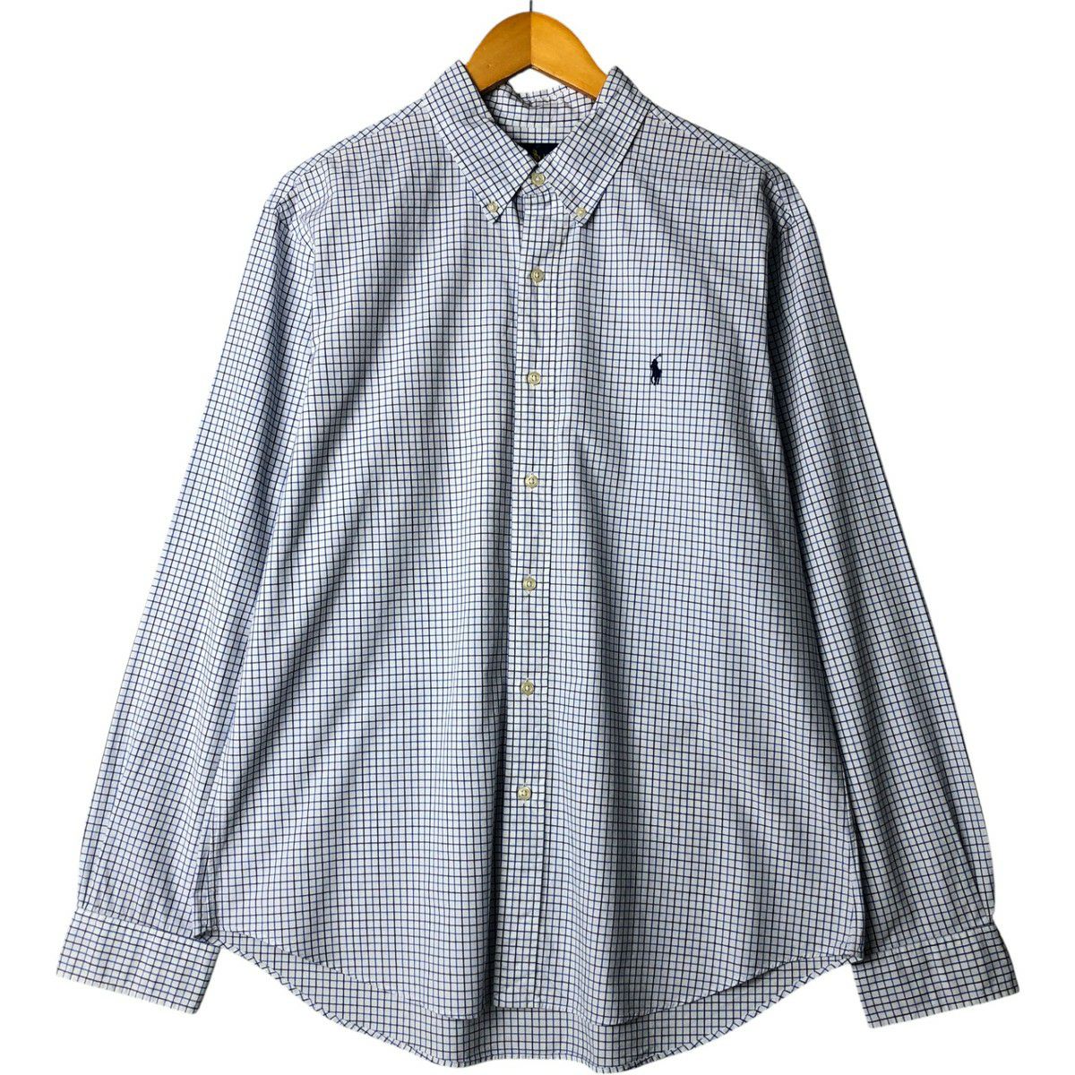 古着 ラルフローレン Ralph Lauren SLIM FIT STRETCH OXFORD ギンガムチェック 長袖 ボタンダウンチェックシャツ メンズXS相当 /eaa533453 古着 ラルフローレン Ralph Lauren SLIM FIT STRETCH OXFORD ギンガム