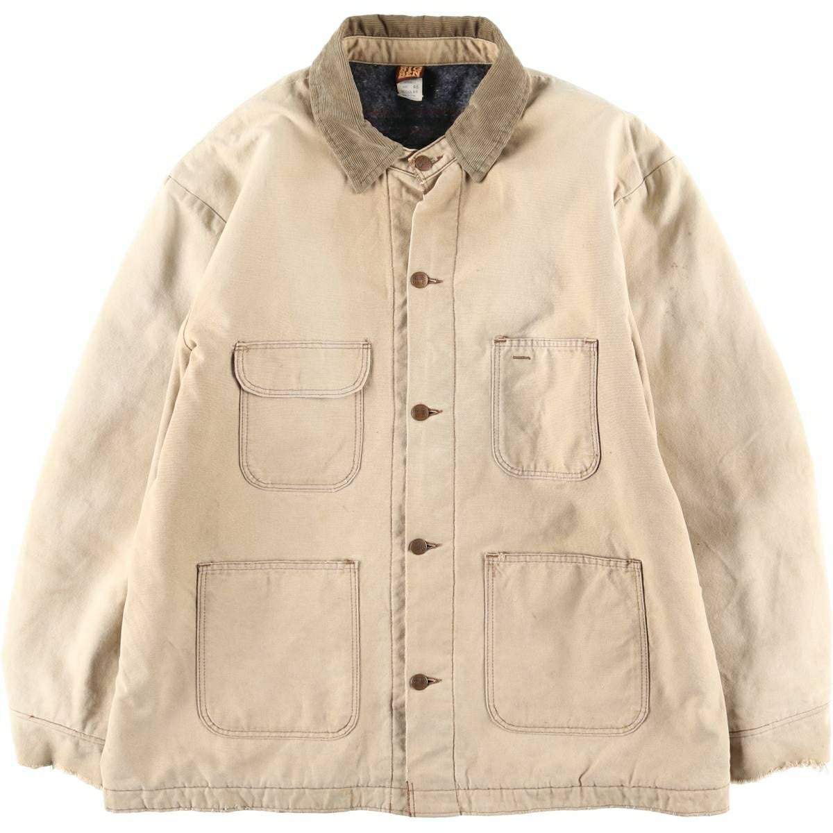 古着 濃紺 80年代 ビッグベン BIGBEN バットダイ デニムカバーオール