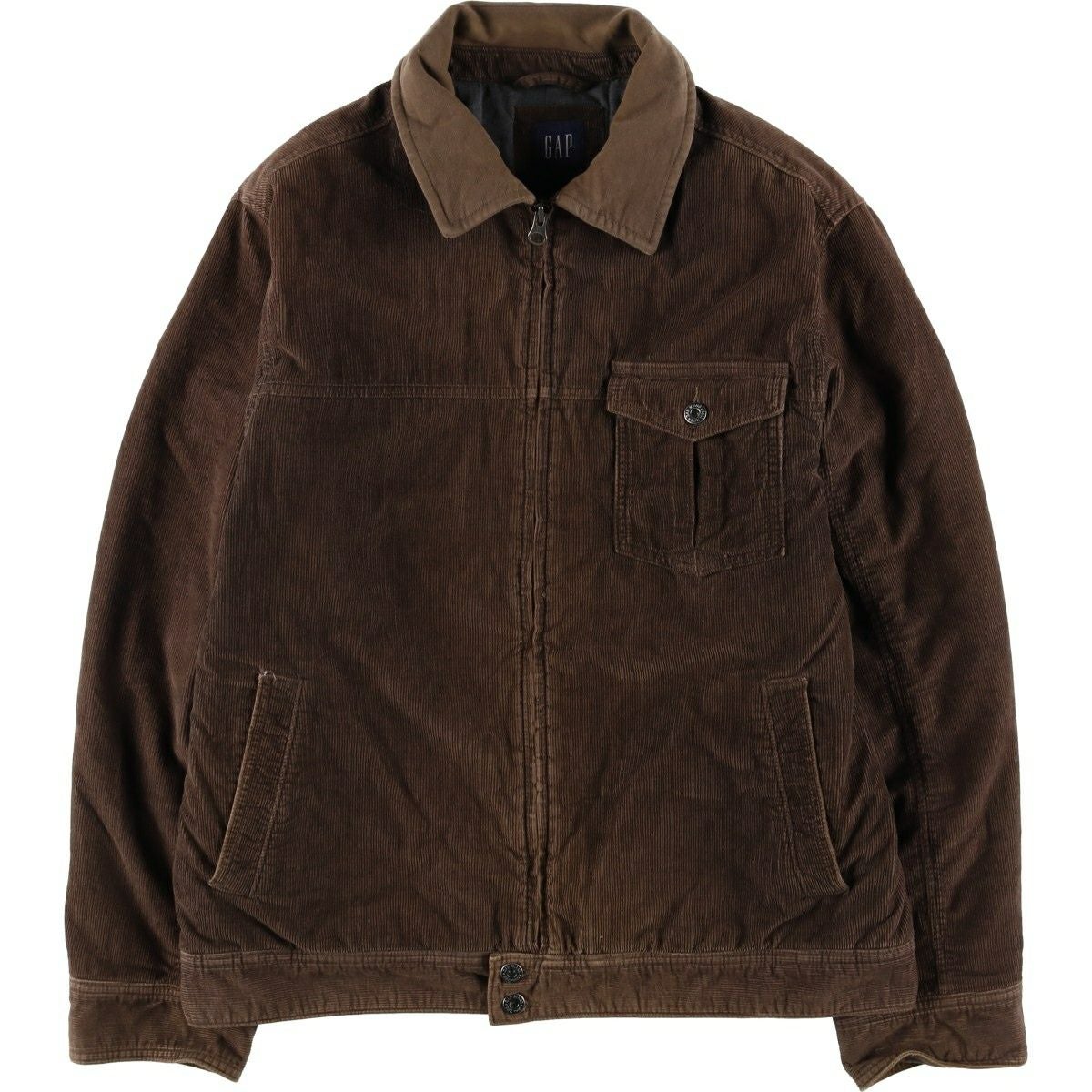 古着 00年代 ギャップ GAP 中綿入り レザーカーコート メンズM相当