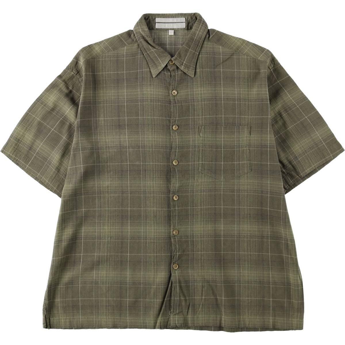 古着 ペリーエリス PERRY ELLIS 半袖 コットン チェックシャツ