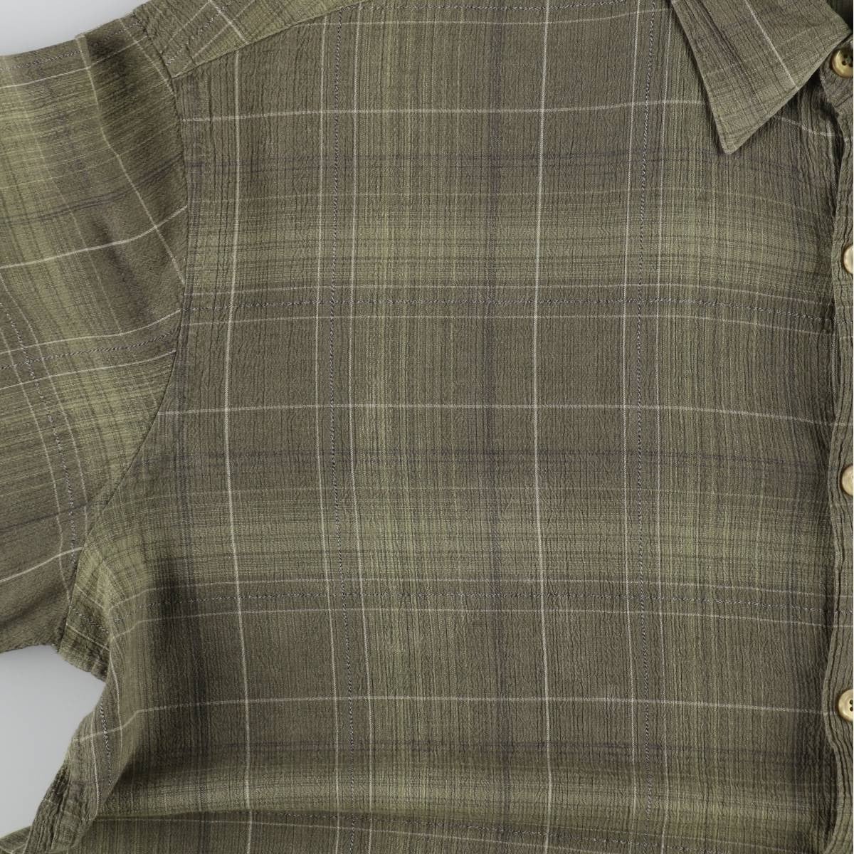 古着 ペリーエリス PERRY ELLIS 半袖 コットン チェックシャツ