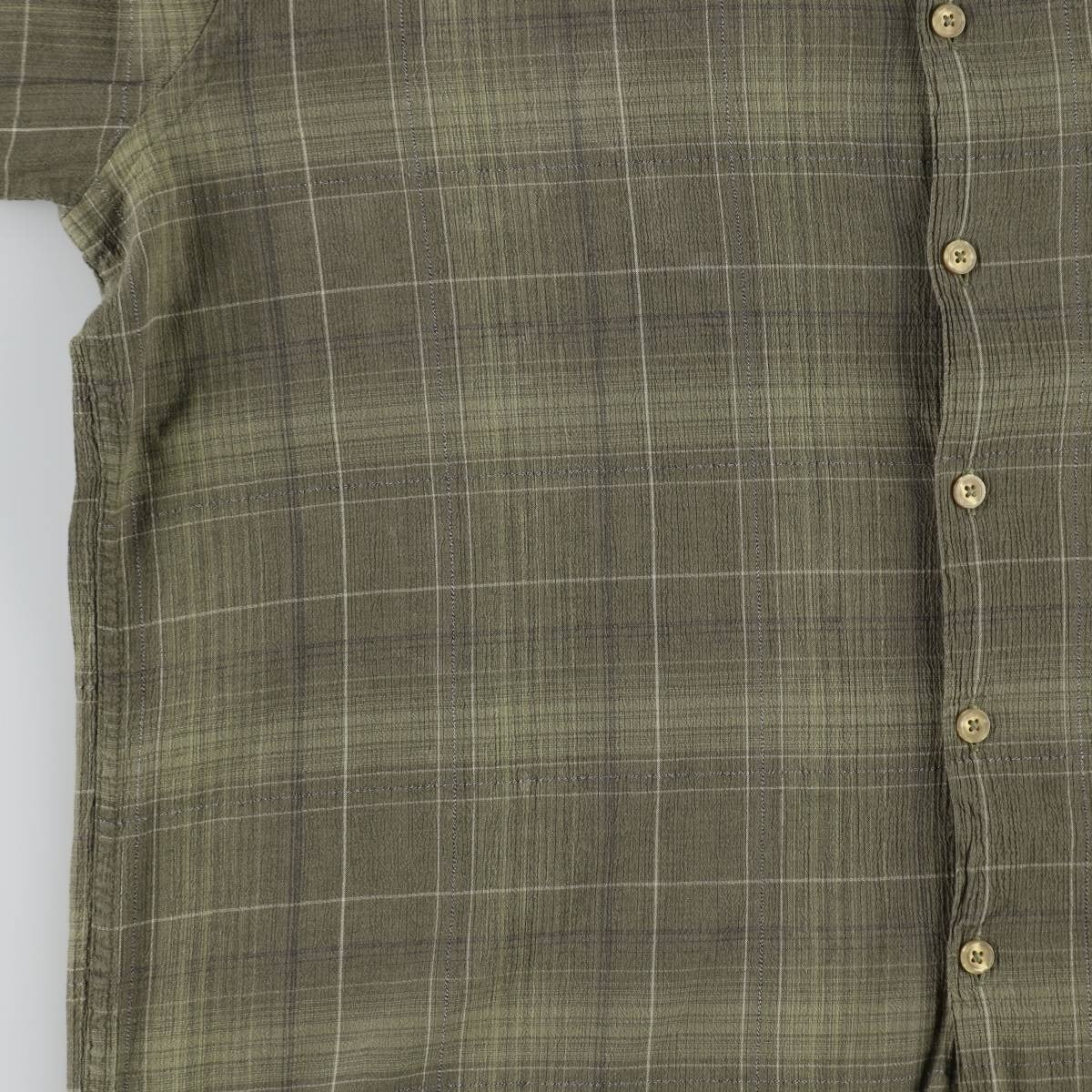 古着 ペリーエリス PERRY ELLIS 半袖 コットン チェックシャツ